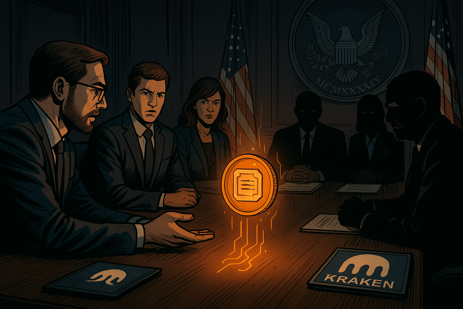 Kraken discute de la tokenisation avec la SEC dans un climat réglementaire tendu Kraken, SEC (Securities and Exchange Commission) Action : Réunion sur la régulation des actions tokenisées Contexte : Tensions réglementaires aux États-Unis, pression internationale, innovation face à la législation