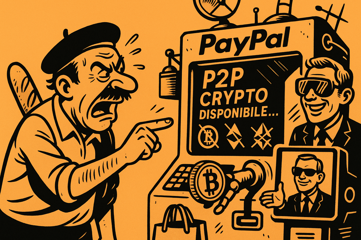 Nouvelle étape pour PayPal dans les paiements en crypto Un Français furieux face à un distributeur PayPal crypto inaccessible.
