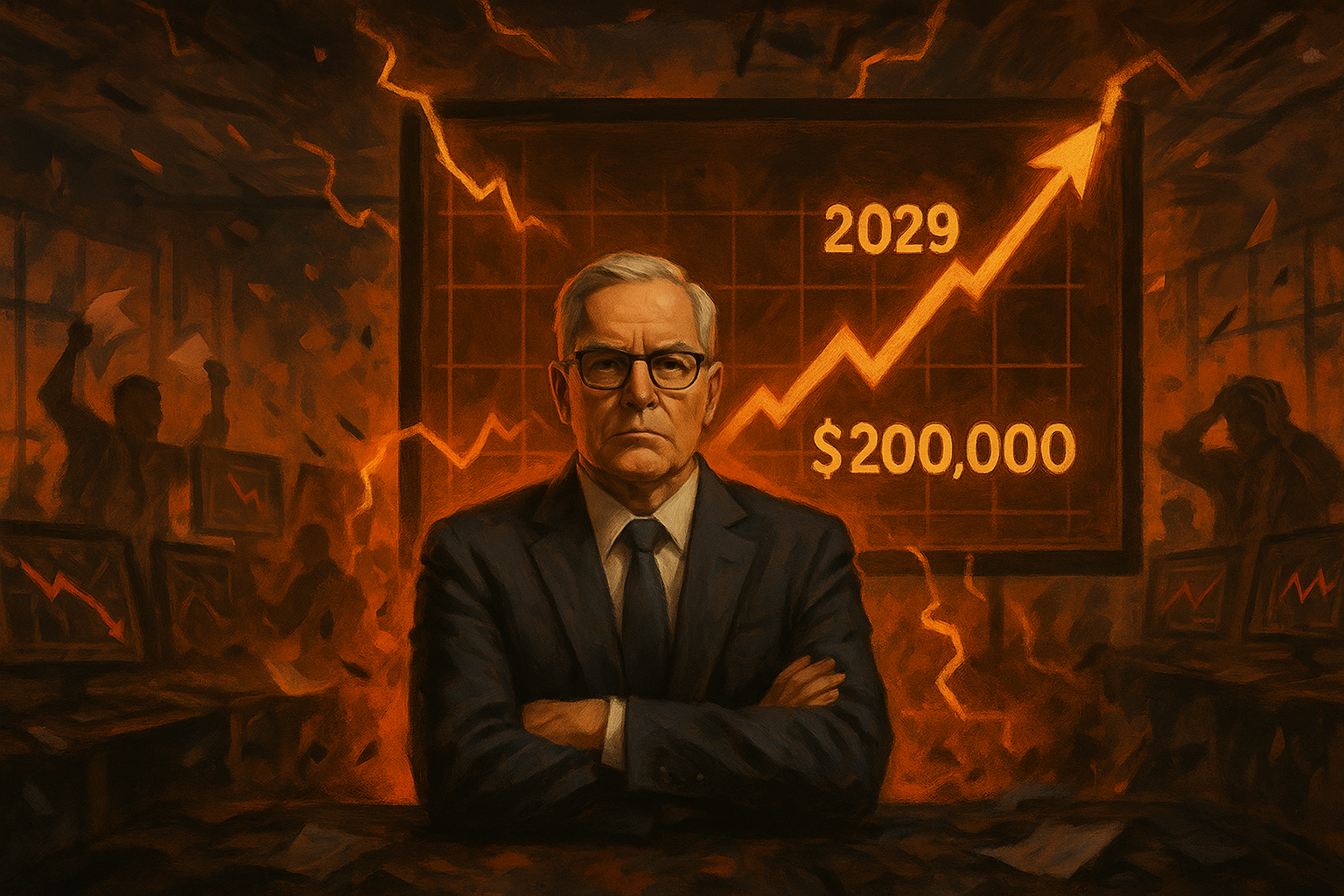 Peter Brandt, trader influent et figure reconnue de l’analyse technique. Thème : Réajustement brutal des prévisions sur le Bitcoin – refus d’un envol rapide. Contexte : Chute de 20 % du Bitcoin sur un mois, volatilité extrême, divergence entre experts.